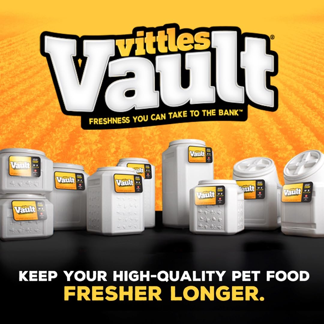 Vittles Vault Airtight Pet Food Storage Container + Scoop (30 Pounds)