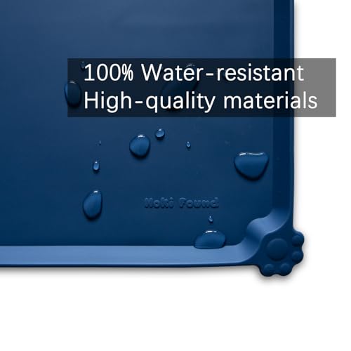 X Large Silicone Pet Food Mats (28"L x 20"W / Indigo Ink)