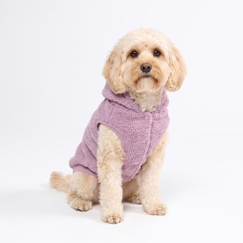 Sherpa Fleece Dog Jacket (Taupe / Medium)