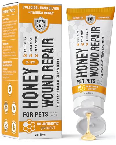 Dog Wound Care with Manuka Honey & Colloidal Silver for Scratches & Skin Irritations