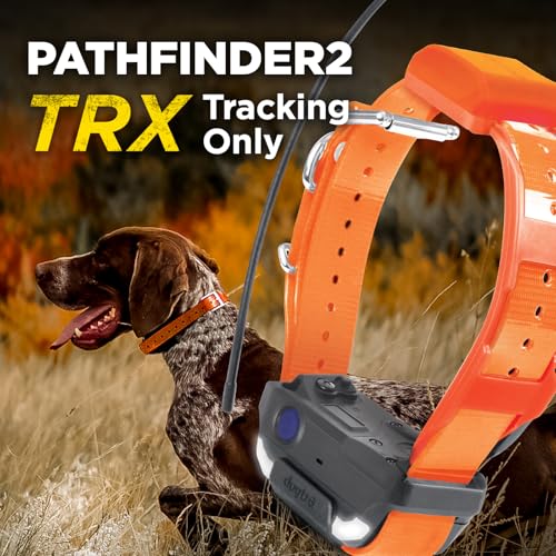 Pathfinder 2 TRX Additional Receiver Only Dog GPS Tracker LED Light Orange Collar SmartWatch Compatible Rechargeable Waterproof Free Offline Maps No Monthly Subscription Fee Smartphone Required (Orange / 35 lbs & Up)