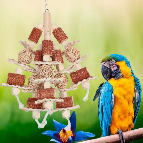 Bird Toys Natural Corn Stick Parrot Toys Hanging in Bird Cages