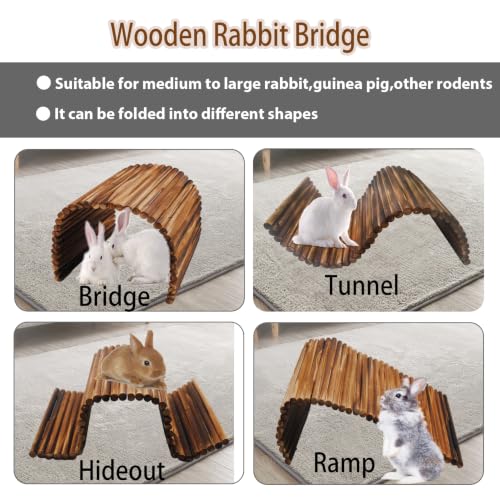 Guinea Pig Wooden Bridge Ladder（15.8 x 7.9 in） (XL-Smooth(15.8 x 7.9 inches))