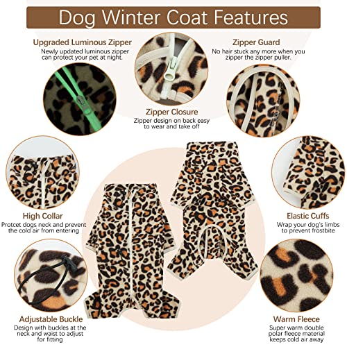 Dog Leg Warmers for Small Dogs (XS / Leopard Brown)
