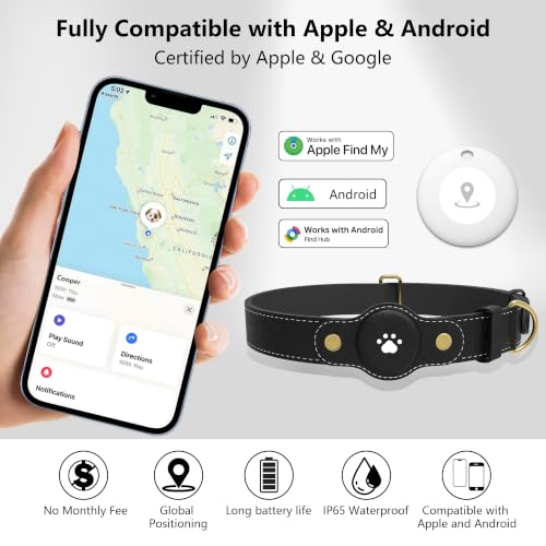 GPS Tracker for Dogs (Black / L(12.5''-21''))