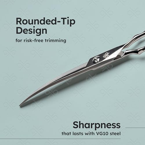 7" Curved Grooming Scissors for Poodles (7" Curved)