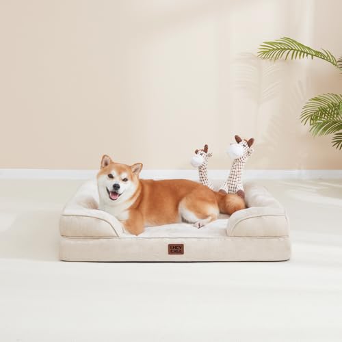 Orthopedic Dog Bed Medium Size Dog (Beige / 30.0"l X 20.0"w X 6.5"th)