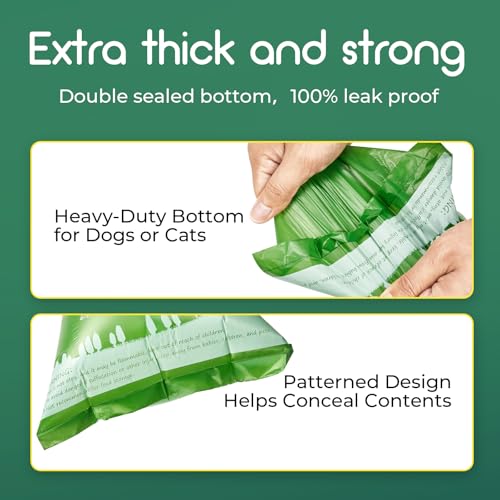 Biodegradable Dog Poop Bags 150 Counts with Dispenser (150 Count (Pack of 1) / Natural Unscented)