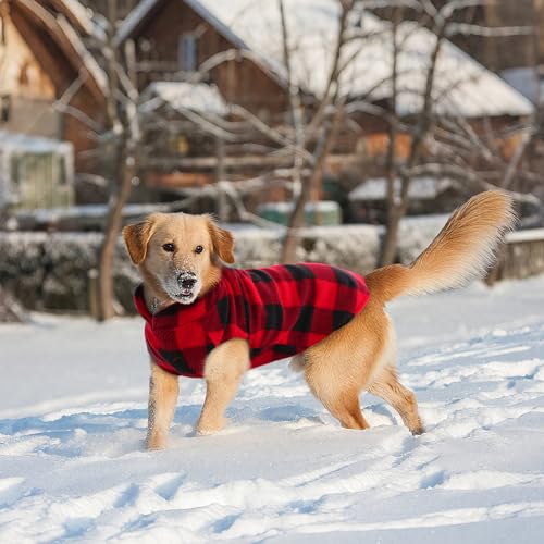 Dog Fleece Vest (Red Plaid / XX-Small (Chest Girth: 12.2'' ))