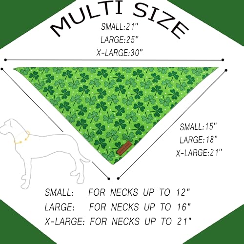 St. Patrick's Day Dog Bandanas 2 Pack (St Patricks Day 1 / X-Large)
