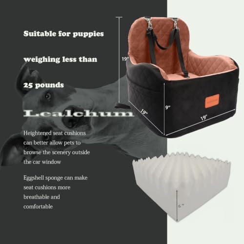 Dog Booster Car Seat for S (Black/Brown / Medium)