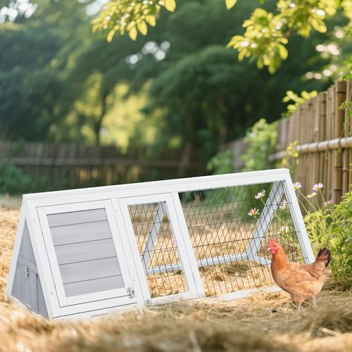 Rabbit Hutch Chicken Coop Outdoor A (Grey)