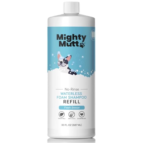 Hypoallergenic Waterless Dog Shampoo (30 Fl Oz / Fresh Breeze Refill)