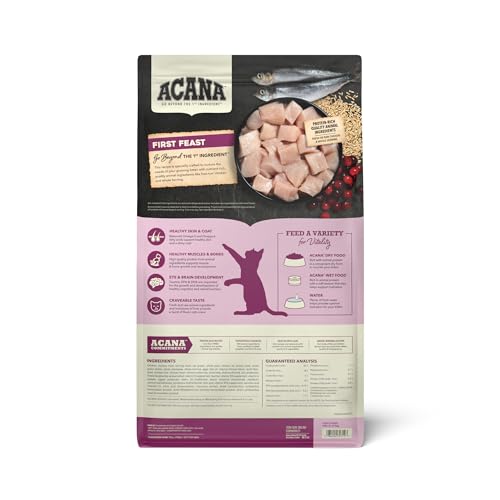 Dry Cat Food for Kittens First Feast Chicken and Fish 7lb Bag (7 Pound (Pack of 1))