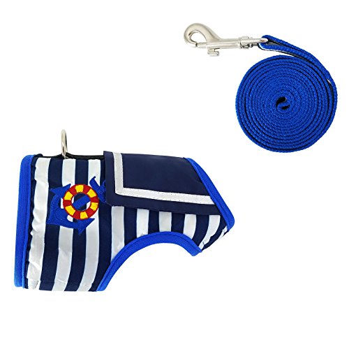 Cat Harness and Leash Set Escape Proof (Sailor Suit Blue / XL 11-20 lbs)