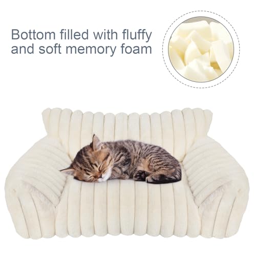 Dog Beds for Small Dogs (Medium(30x20x10") / White)