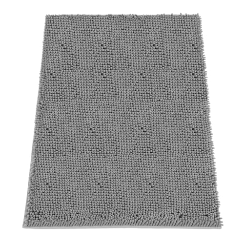 Absorbent Dog Door Mat for Muddy Paws (72"L x 48"W x 1" Th / Light Grey)
