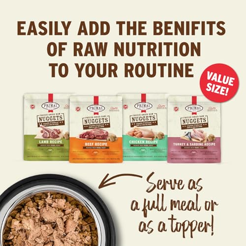 Primal Freeze Dried Raw Dog Food Nuggets (30 Ounce (Pack of 1))