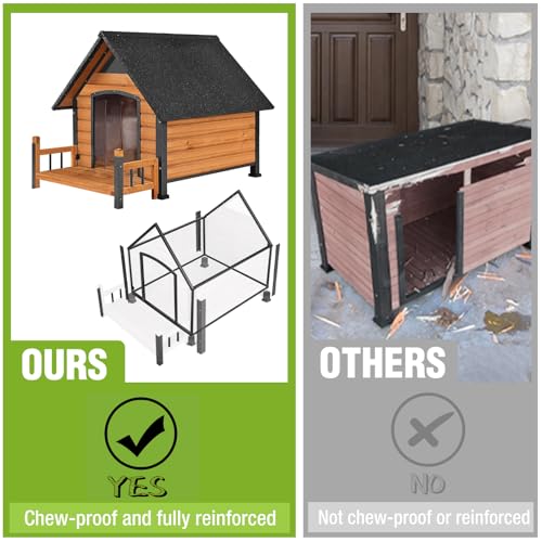 Heated Dog House for Outside Dog Kennel with Insulated Line and Heating Pad