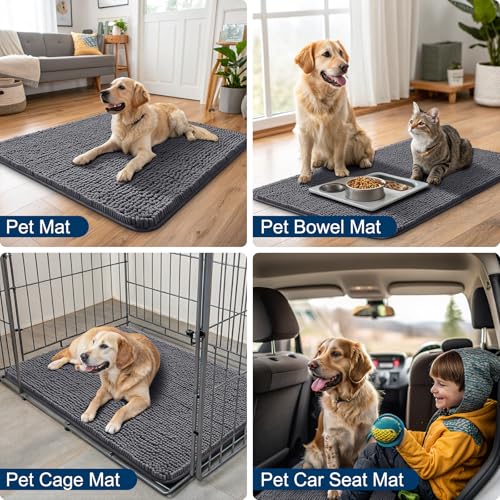 Dog Door Mat for Muddy Paws 70x35 (Dark Grey / 70"X35")