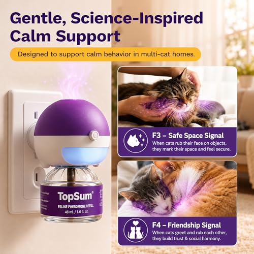 Cat Calming Pheromone Diffuser (Purple / 6.4 Fl Oz)
