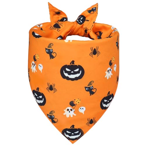 Halloween Dog Bandana for Small Dogs (Halloween - Orange / Small)
