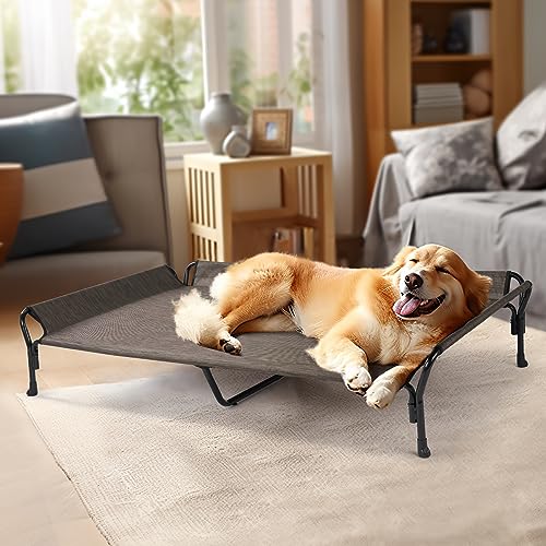 Cooling Elevated Dog Bed (Brown / 62.5"L x 37.0"W x 12.0"Th)