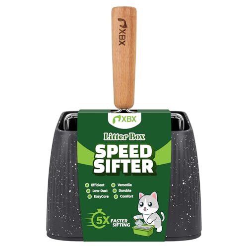 Cat Litter Scoop with Holder (Scoop-Black)