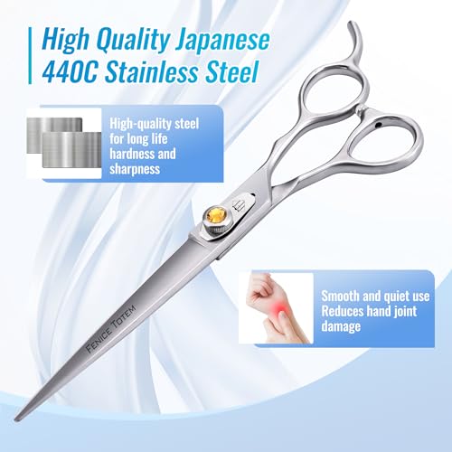 Fenice Professional Dog Grooming Scissors (Straight / 7.0 inch)