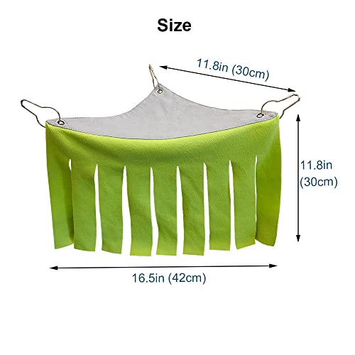 Guinea Pig Hideout Hideaway Corner Fleece Toys Cage Accessories (Green+Green)