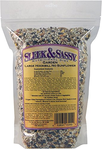 Garden Large Hookbill No Sunflower Parrot Food for Large Conures (2 Pound (Pack of 1))