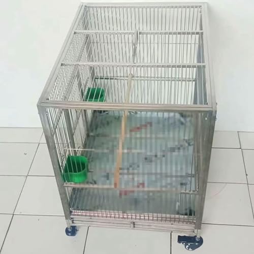 Stainless Steel Parrot Flight Cage with Tray (H56CM)