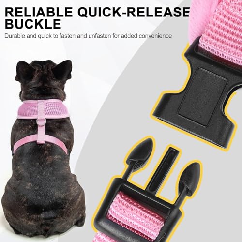 Small Dog Harness (XL (NECK: 20.5", CHEST: 20.5"-27") / Pink)