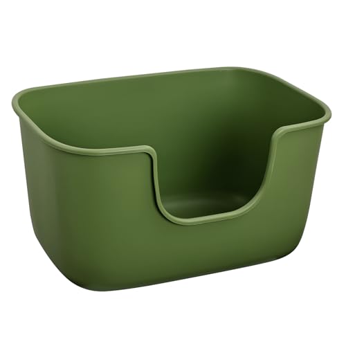 Extra Large Litter Box with High Sides (Avocado Green)