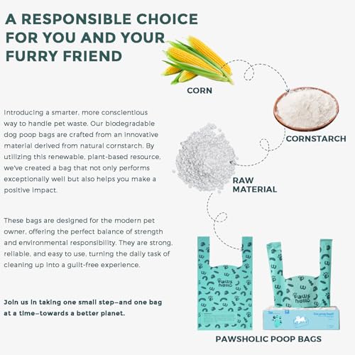 Cat Litter Disposal Bags and Dog Poop Bags with Handle (360 Count (Pack of 1) / Unscented)