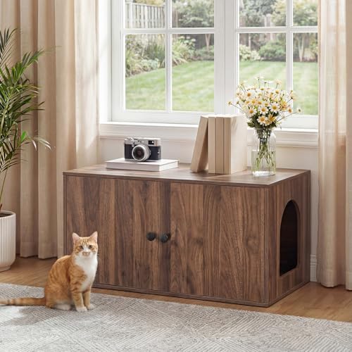 Cat Litter Box Enclosure (Walnut)