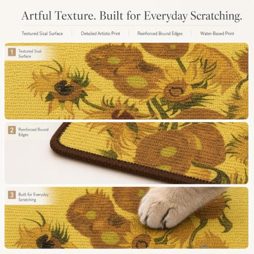Art Sisal Cat Scratcher Mat (Sunflower)