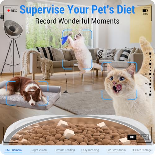 Automatic Cat Feeder with 2K Camera (White-1)