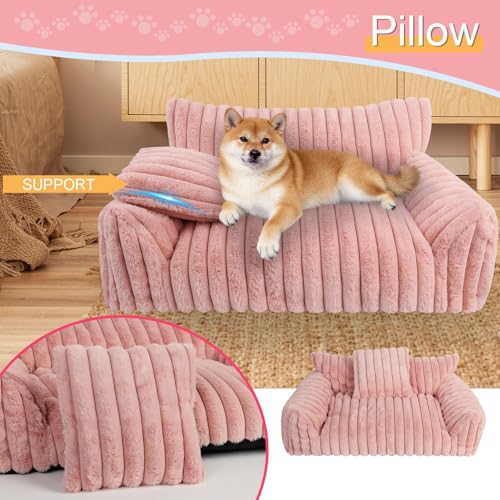 Cute Dog Couch for Medium Large Dogs (Large(36x27x10") / Pink)