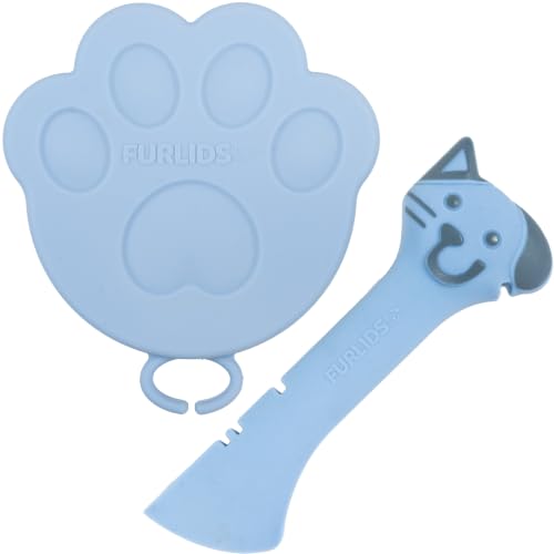 FURLIDS Blue Cat Dog Food Can Lid (Blue)