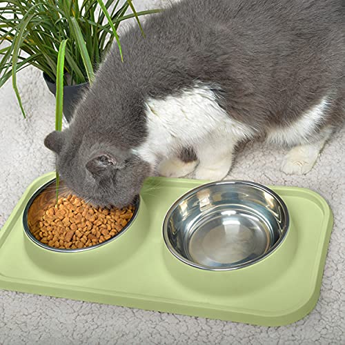 Cat Food Bowls (Olive Green)