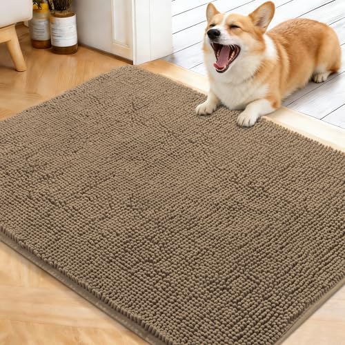 Dog Door Mat for Muddy Paws 40x32 (Tan / 40" X 32")