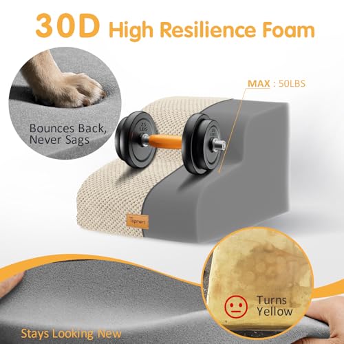 High Density Foam Pet Steps 2 Tiers (Beige / 15.7*15.7*11.8)