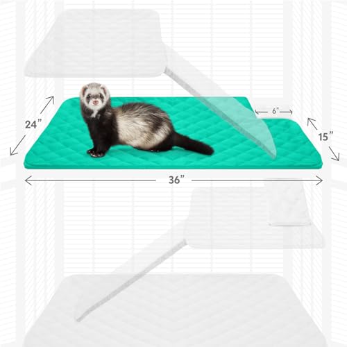 Fitted Fleece Top Pan Liner for Critter Nation Cage (Green / Top Pan Liner)
