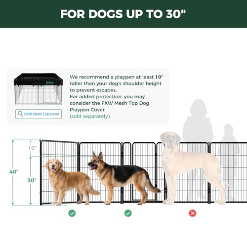 Homeplus Indoor Dog Playpen with Divider Connectors (Black / 40"H)