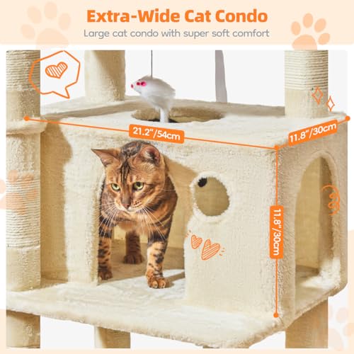 Large Cat Tree (73 inches / Beige)
