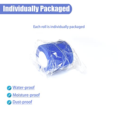 2 Inch Self Adhesive Bandage Wrap Cohesive Wrap (2 Inch / D Dark Blue)