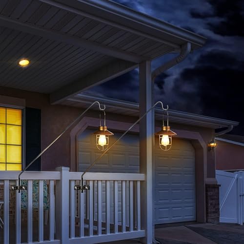 2 Packs Extended Fence Deck Heavy Duty Bird Feeder Hook (43" Long -2 Packs Fence Deck Hook)
