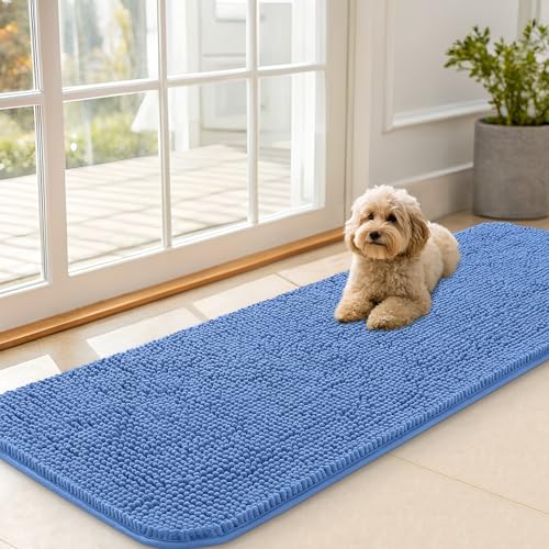 Dog Door Mat for Muddy Paws 59x20 (Cornflower Blue / 59" X 20")
