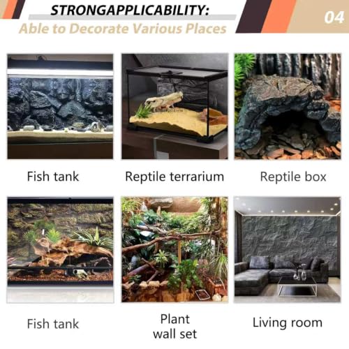 17.7x11.8in Rock Terrarium Background (Granite-17.7"*11.8"(1pcs))